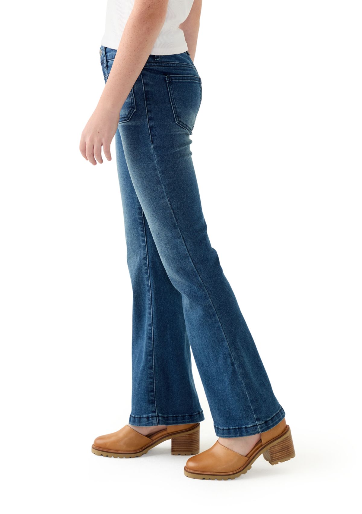 Girls 7-16 Braided Flare Jeans