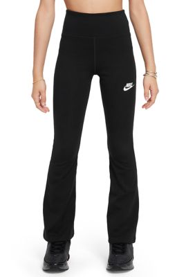Nike Girls High-Waisted Flared Leggings, Large