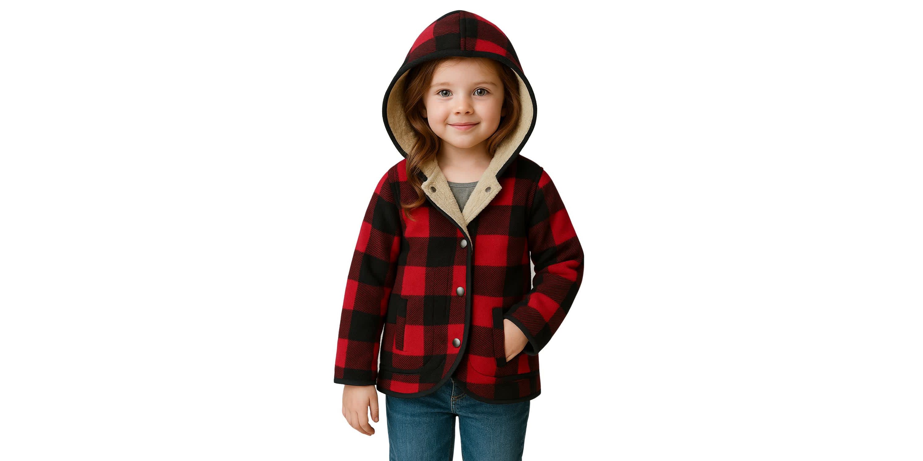 GIRLS FULL SNAPPED HOODED JACKET