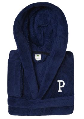 Linum Home Textiles Boys 5-12 Navy Personalized Hooded Bathrobe, Large