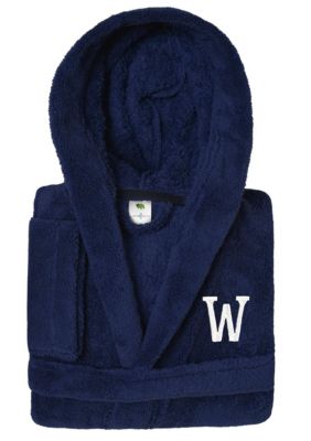 Linum Home Textiles Boys 5-12 Navy Personalized Hooded Bathrobe, Large