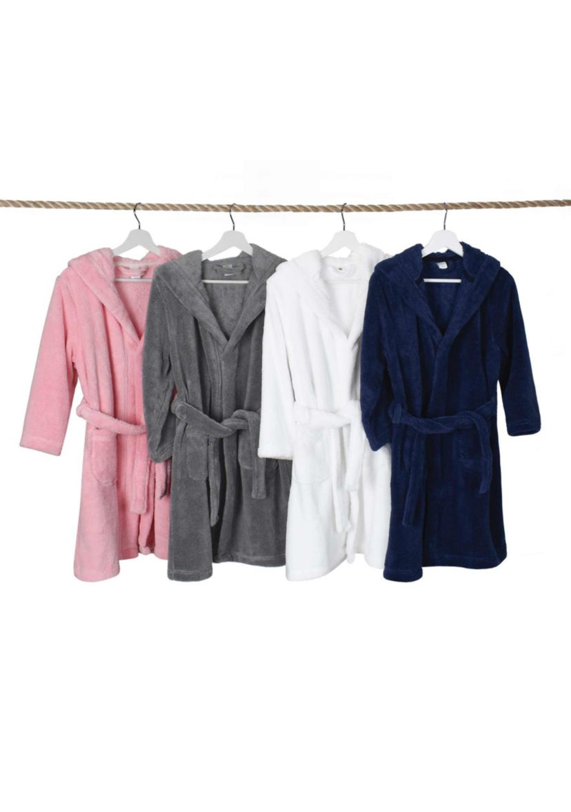 Girls 5-12 Hooded Bathrobe