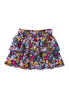 Crown & Ivy Girls 4-6x Floral Skort