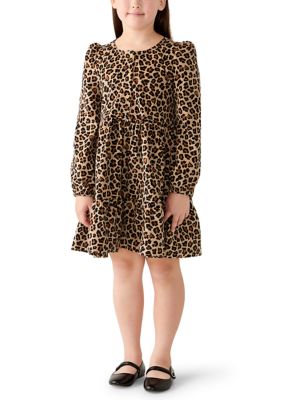Crown & Ivy Girls 7-16 Animal Print Dress