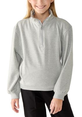 Crown & Ivy Girls 7-16 Quarter Zip Sweatshirt