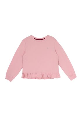 Crown & Ivy Girls 7-16 Ruffle Hem Sweatshirt