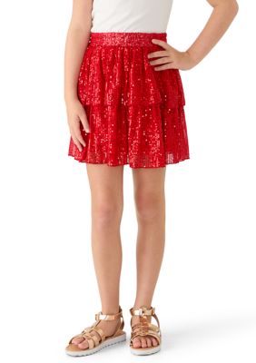 Crown & Ivy Girls 7-16 Sequin Skirt