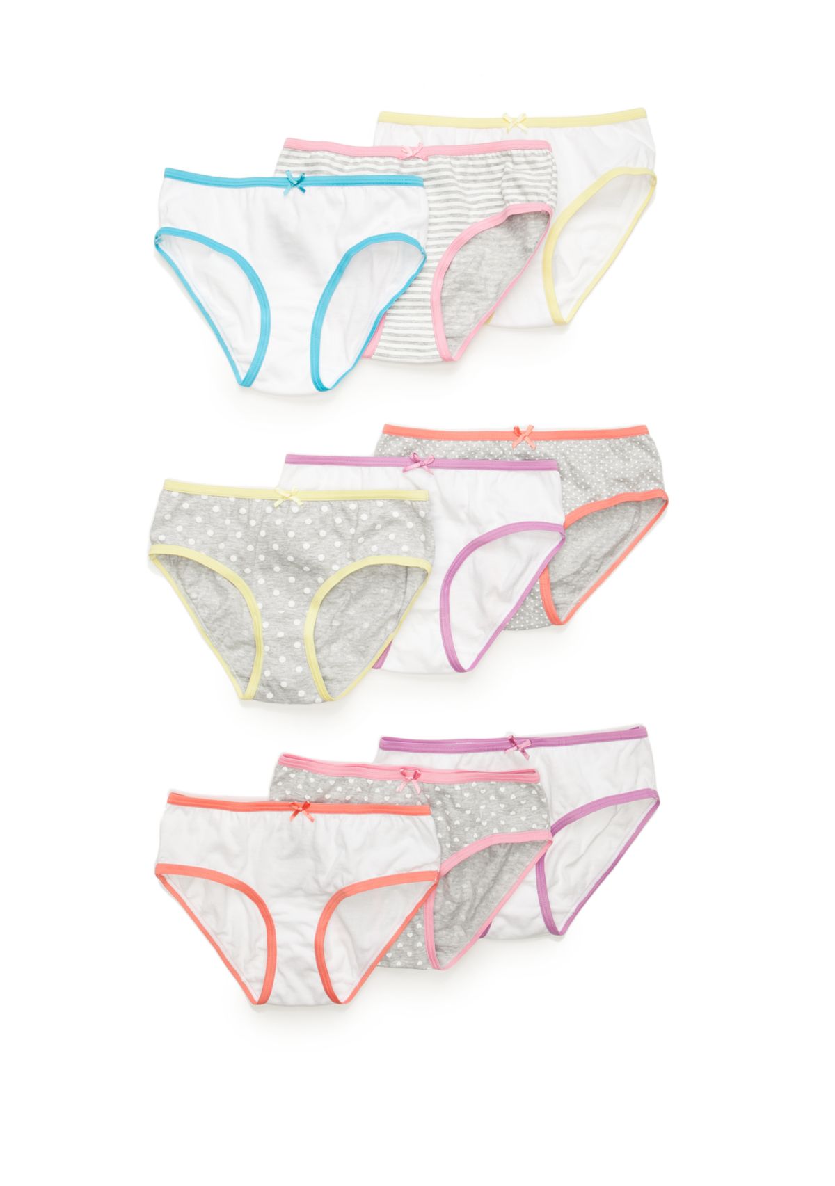 9-Pack Brief Underwear Girls 4-16
