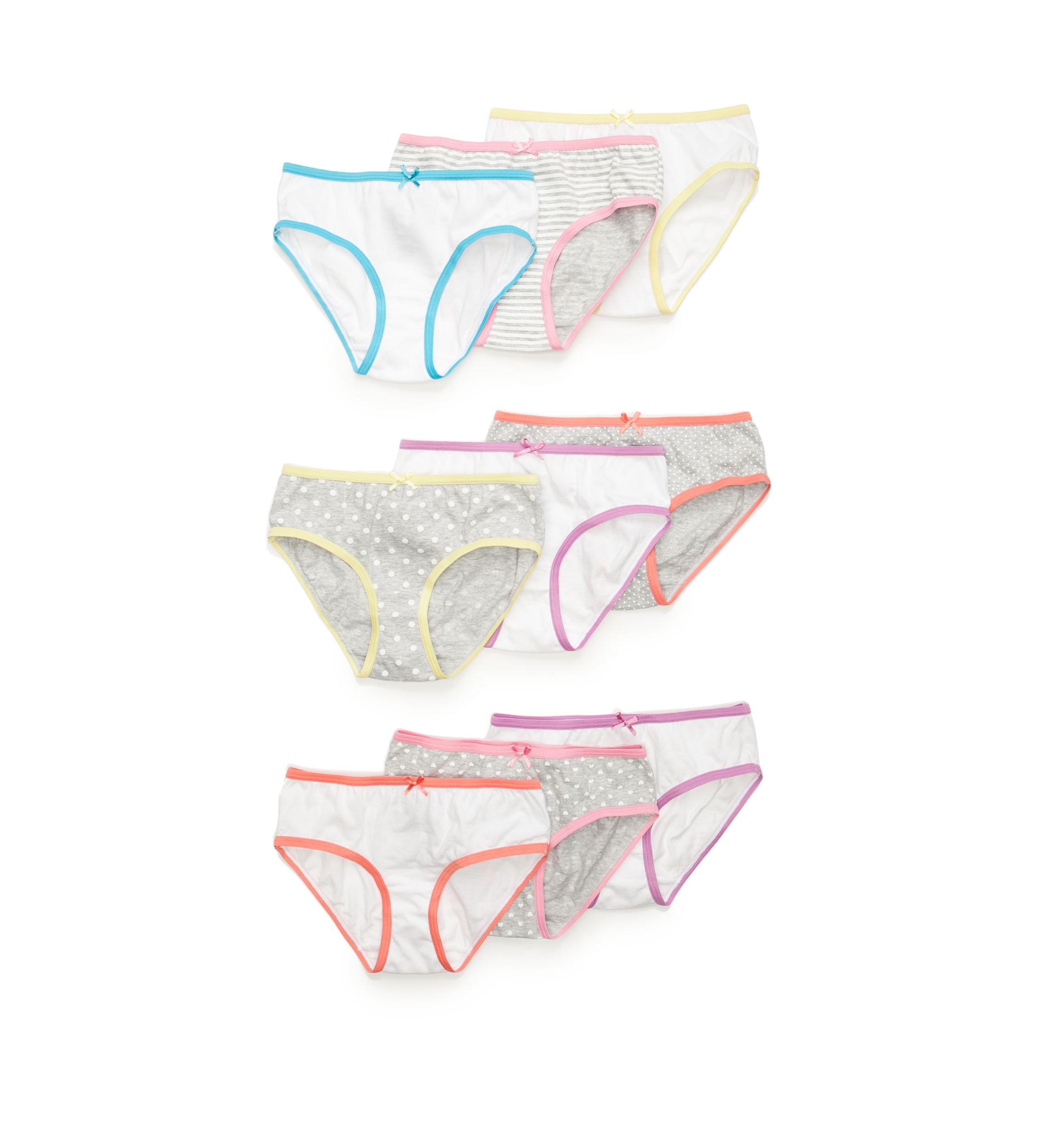 9-Pack Brief Underwear Girls 4-16