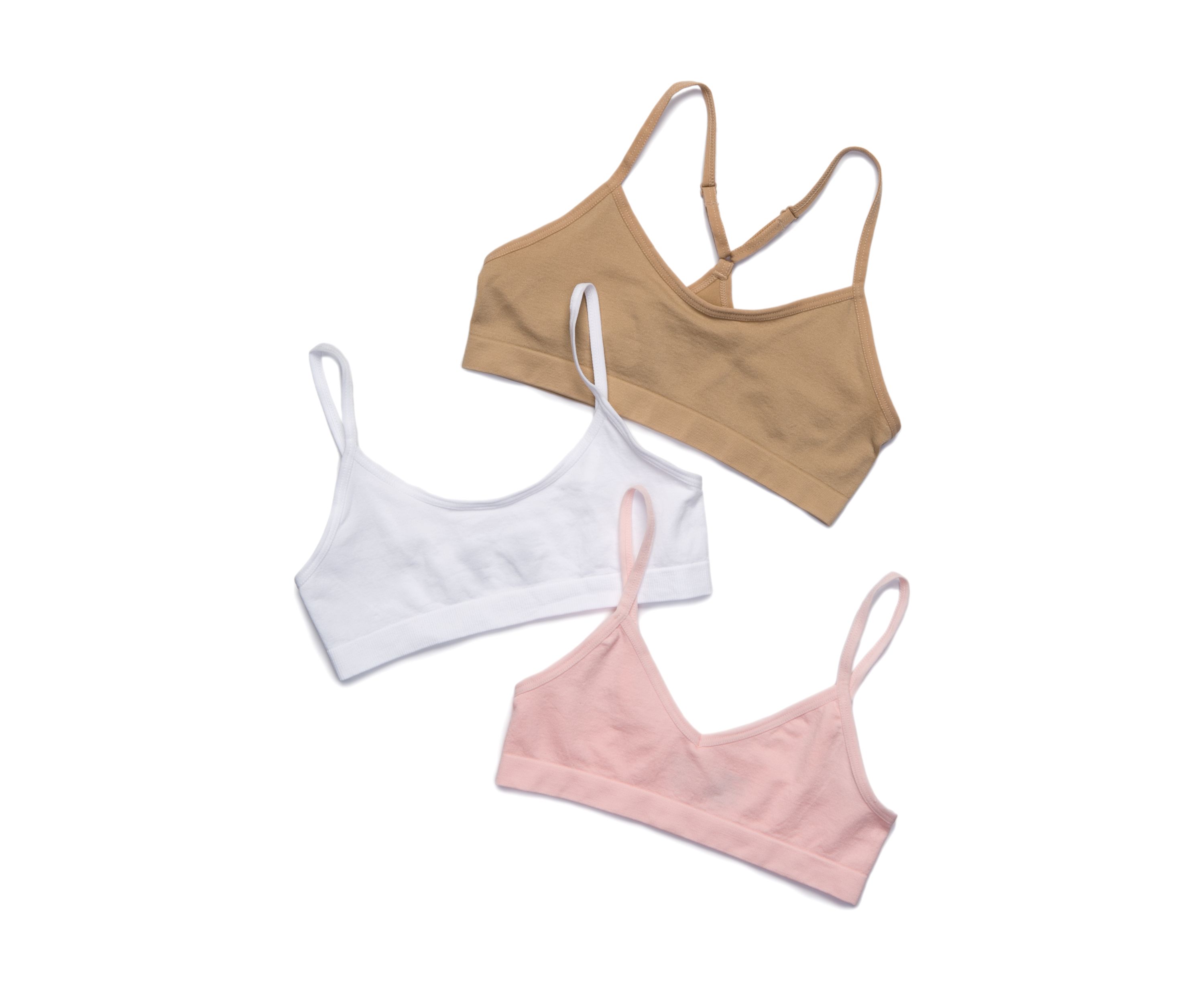 Girls Set of 3 Seamfree Multi-Style Sports Bras 