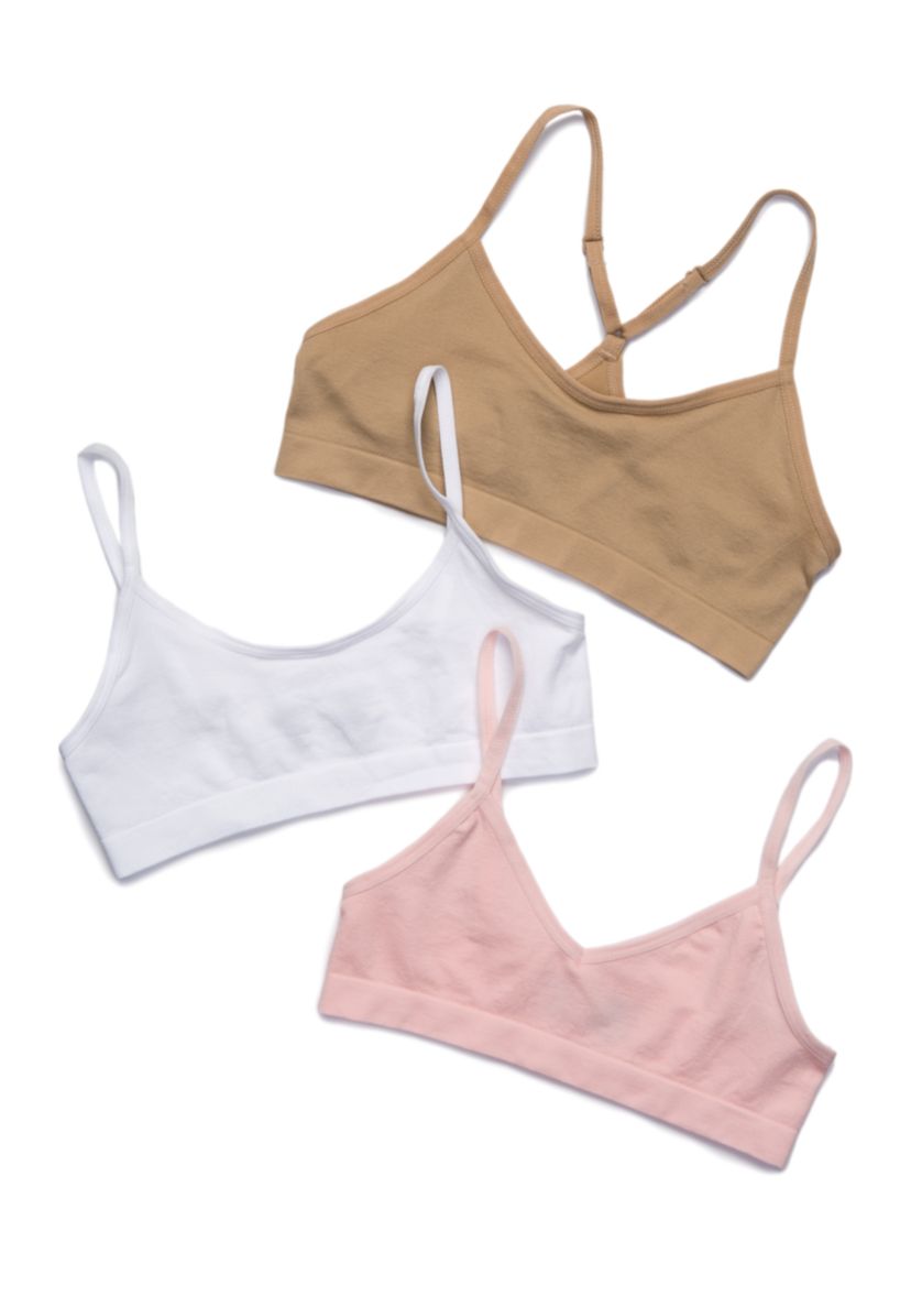 Girls Set of 3 Seamfree Multi-Style Sports Bras 