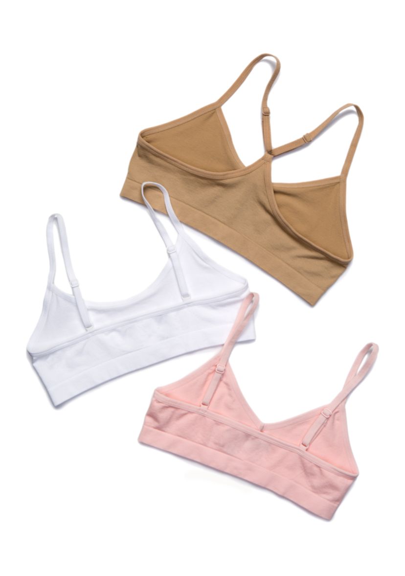 Girls Set of 3 Seamfree Multi-Style Sports Bras 