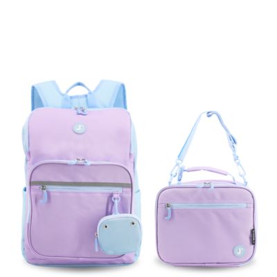 J World Kids Junior Backpack With Lunch Box, Purple