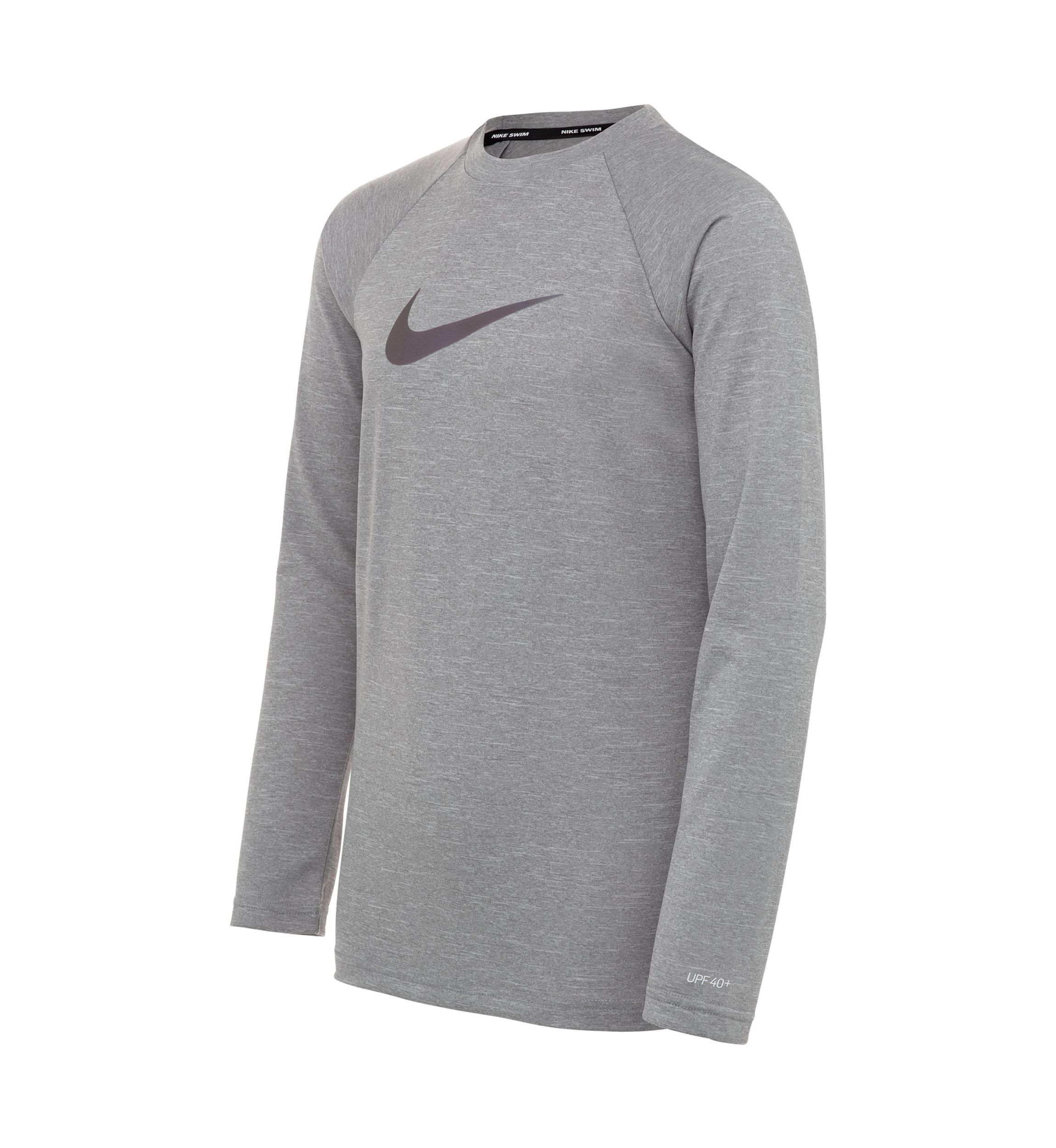Boys 8-20 Heather Long Sleeve Hydroguard Swim Shirt