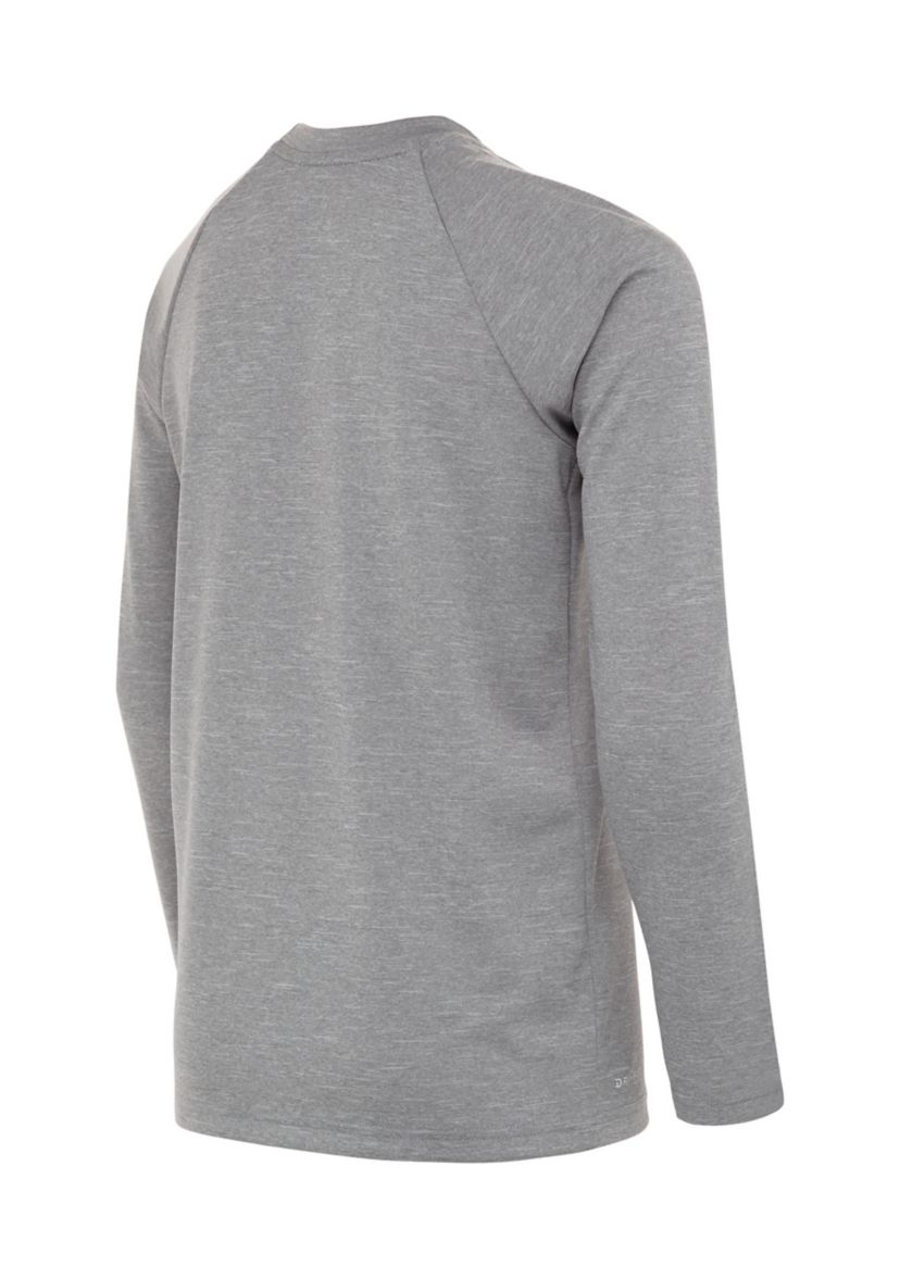 Boys 8-20 Heather Long Sleeve Hydroguard Swim Shirt