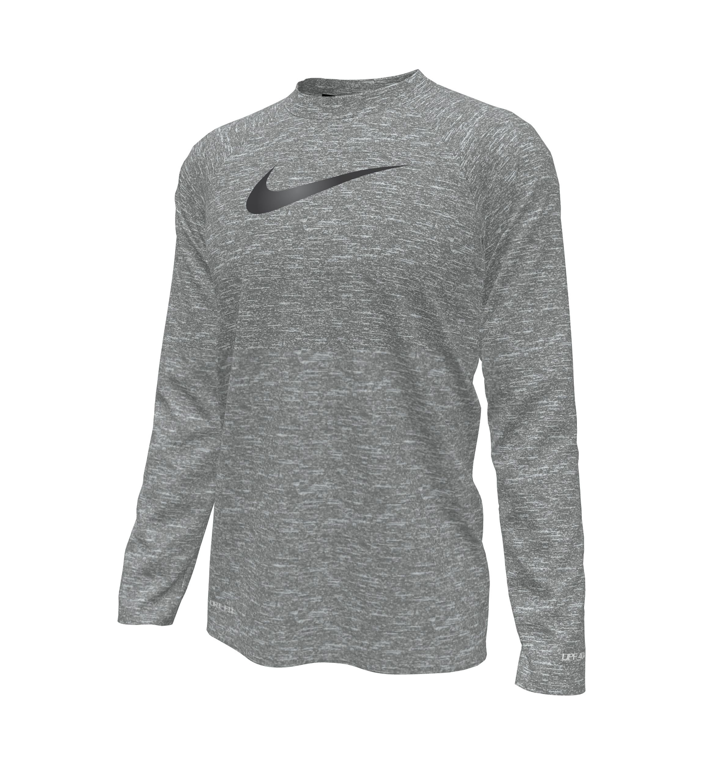 Boys 8-20 Heather Long Sleeve Hydroguard Swim Shirt