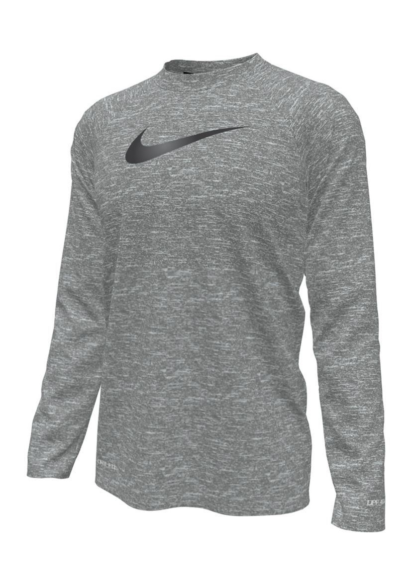 Boys 8-20 Heather Long Sleeve Hydroguard Swim Shirt