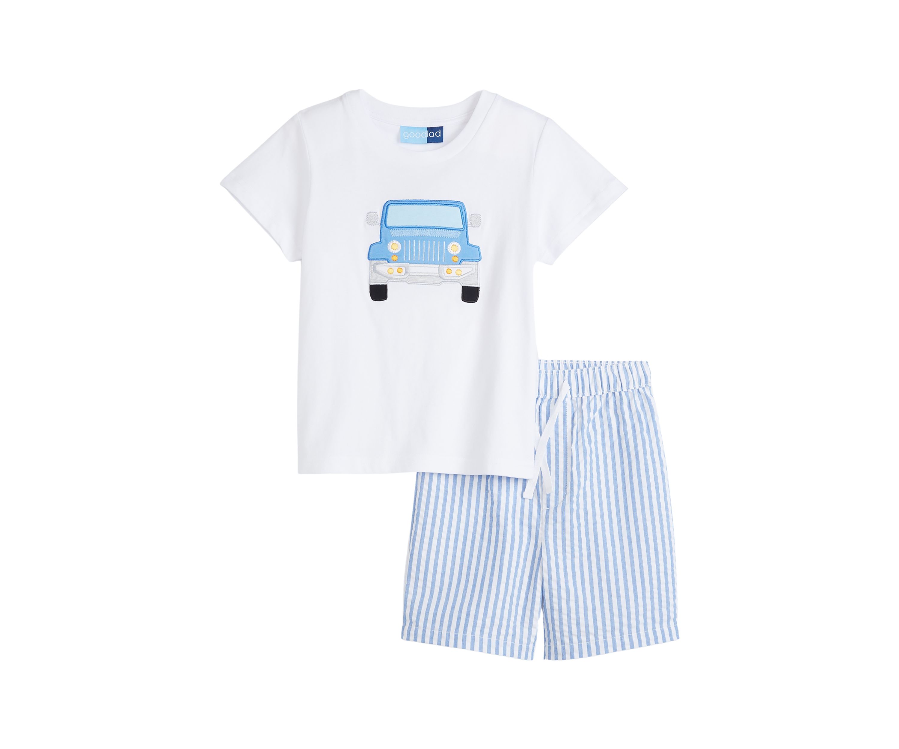 Boys 4-7 Truck Graphic T-Shirt and Striped Shorts Set