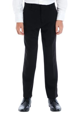 Calvin Klein Kids' Big Boys Husky Stretch Suit Pants In Black