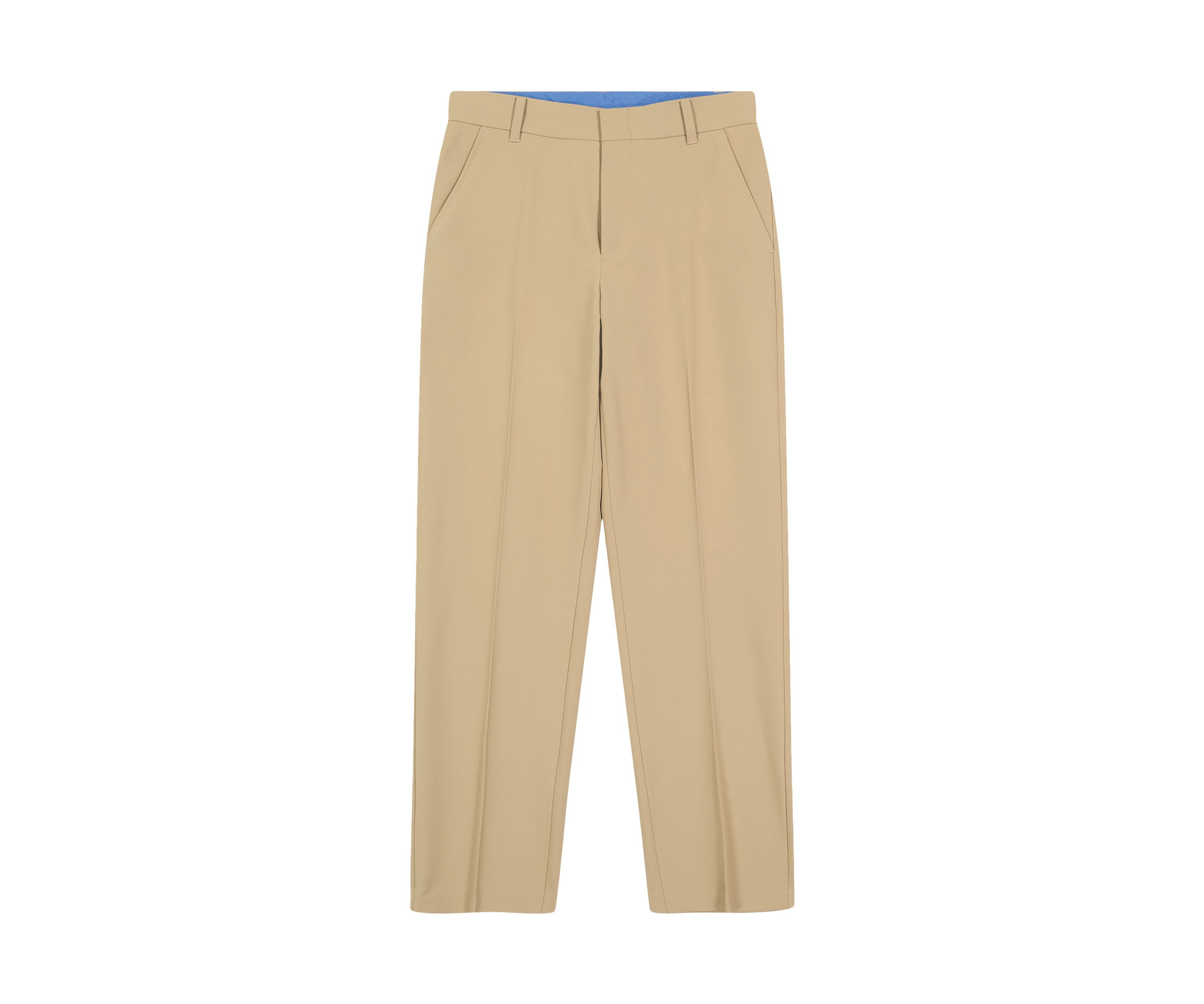 Boys 8-20 Flat Front Husky Stretch Solid Performance Pants