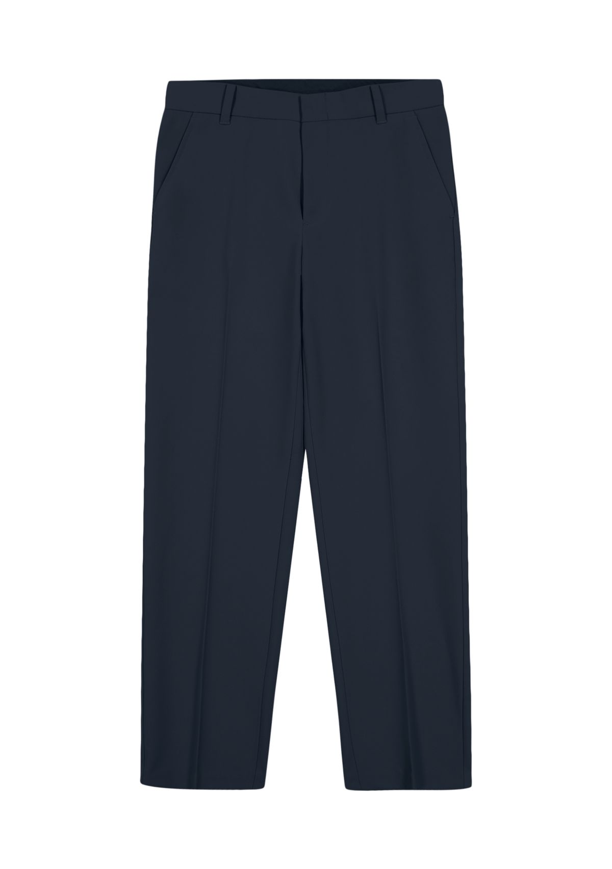 Boys 8-20 Flat Front Husky Stretch Solid Performance Pants