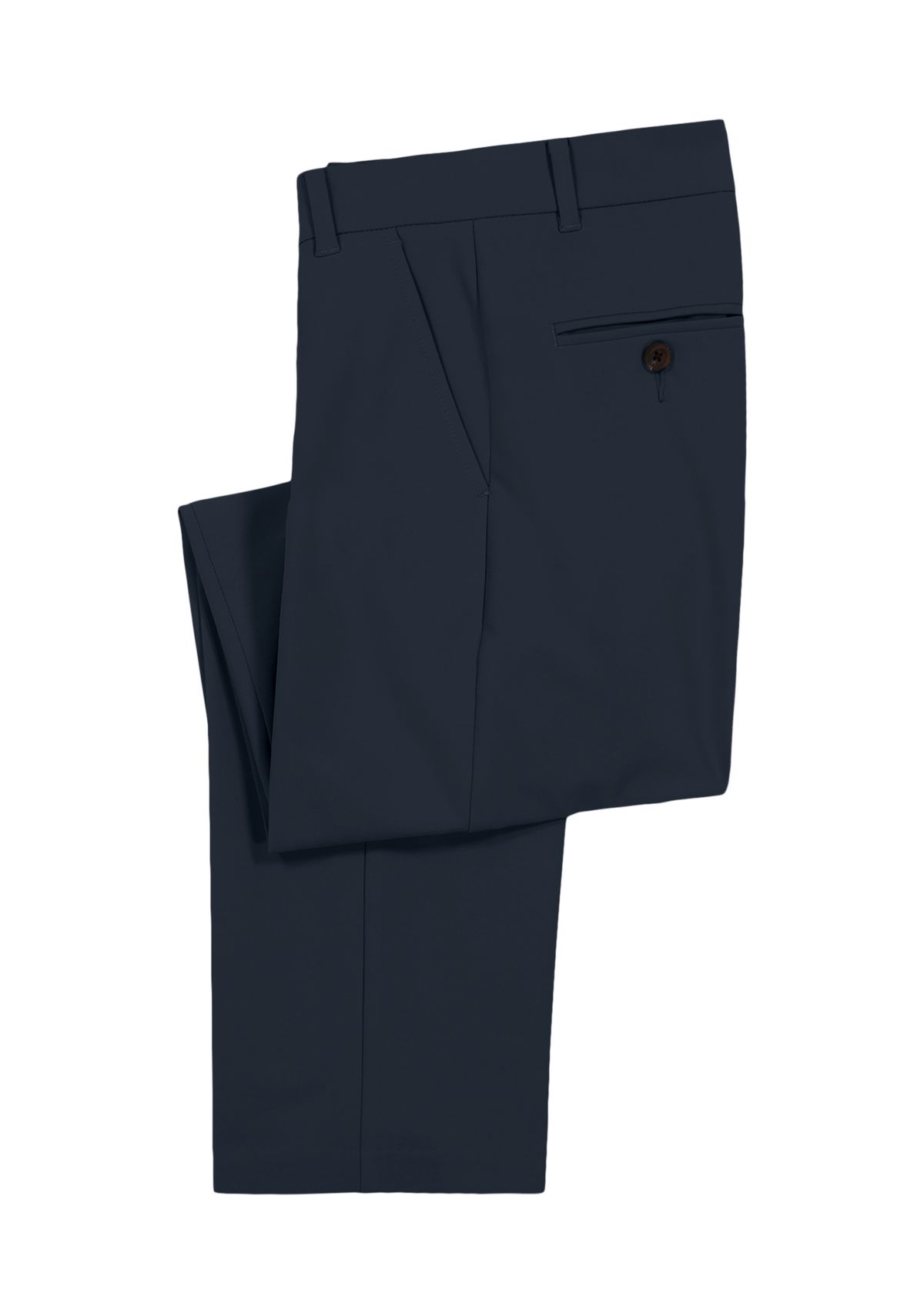 Boys 8-20 Flat Front Husky Stretch Solid Performance Pants