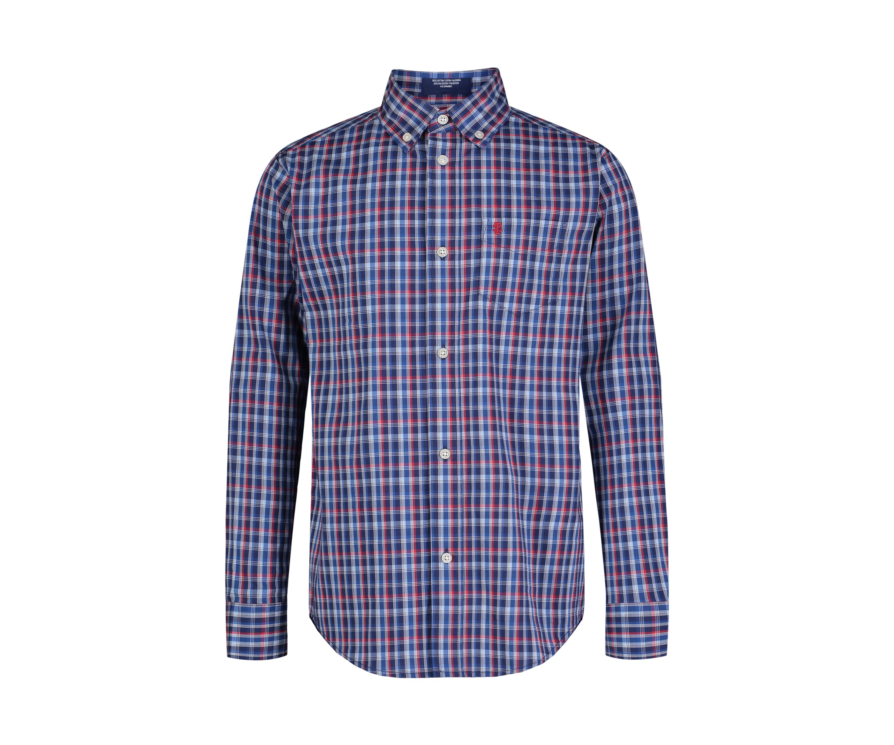 Boys 8-20 Long Sleeve Stretch Sleepy Hollow Plaid Shirt