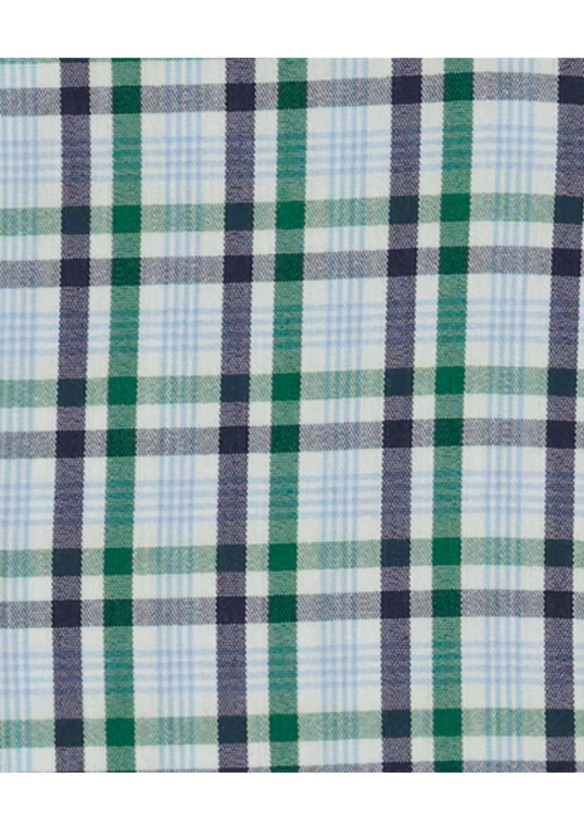 Boys 8-20 Husky Long Sleeve Stretch Ridgewood Plaid Shirt & Tie
