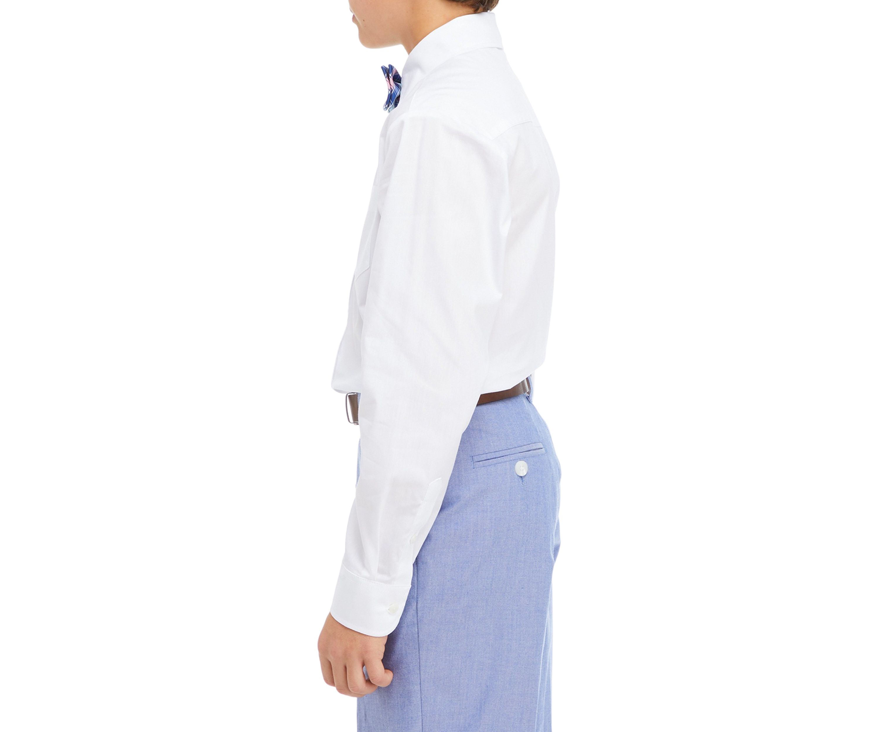 Boys 8-20 Solid Dress Shirt and Bow Tie Set