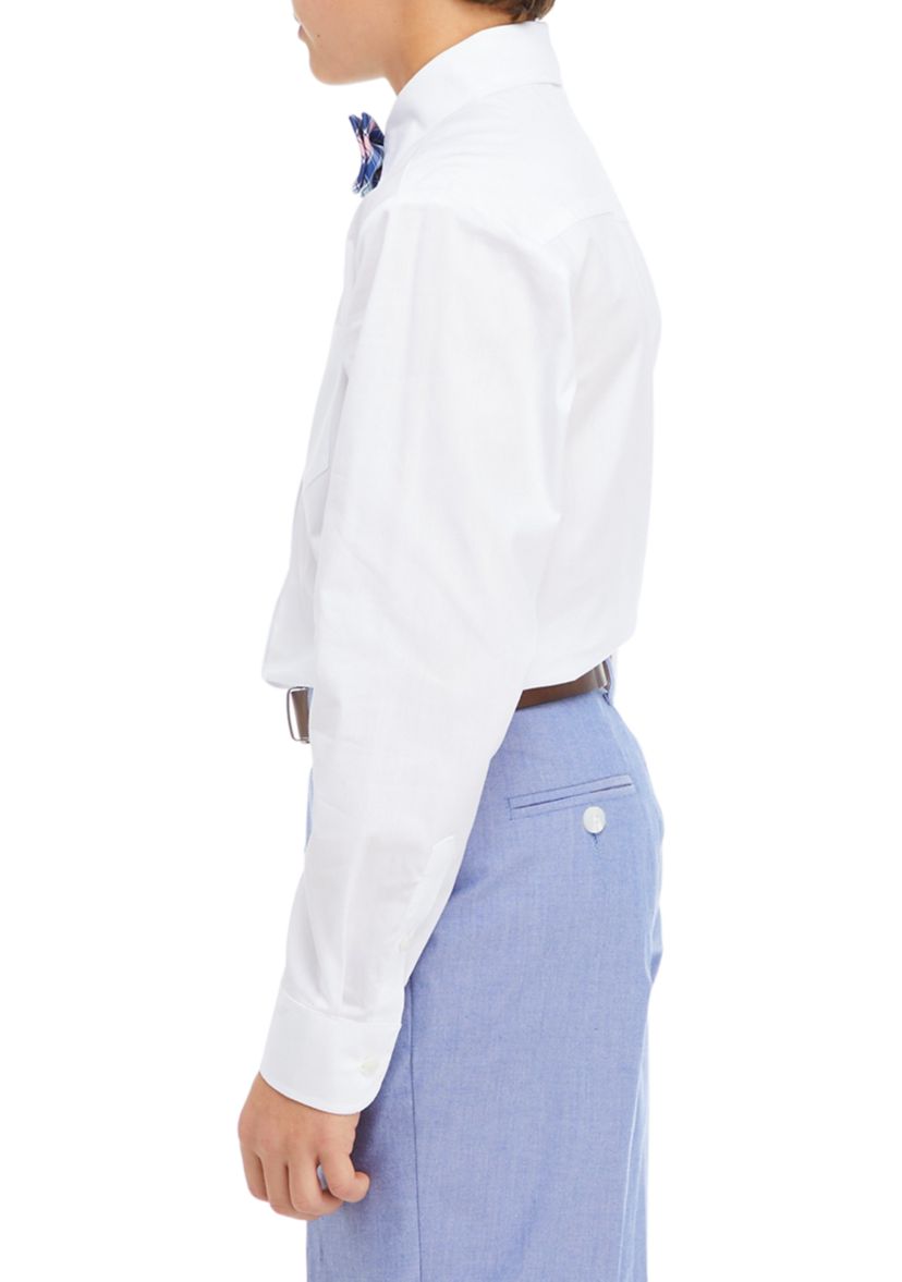 Boys 8-20 Solid Dress Shirt and Bow Tie Set