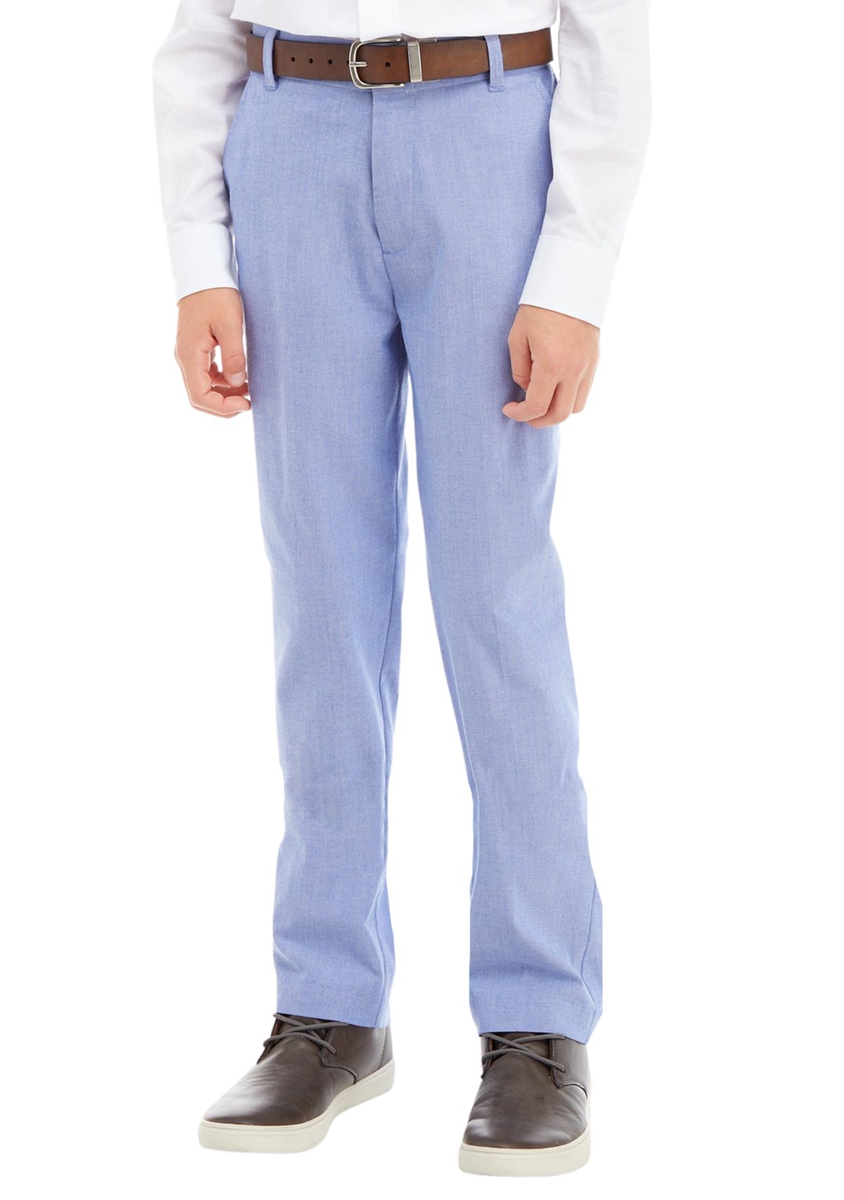 Boys 8-20 Stretch Blue Oxford Pants