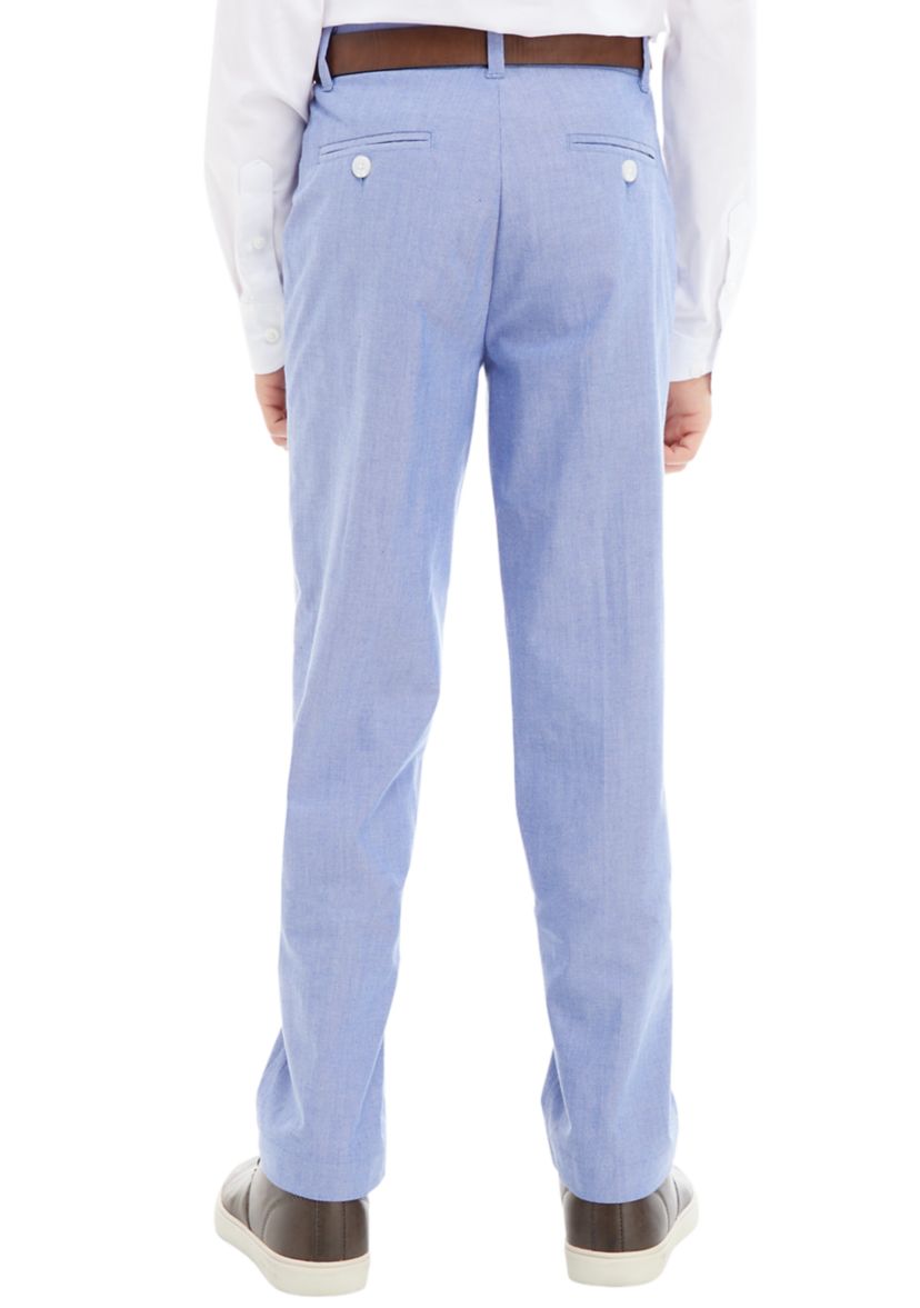 Boys 8-20 Stretch Blue Oxford Pants