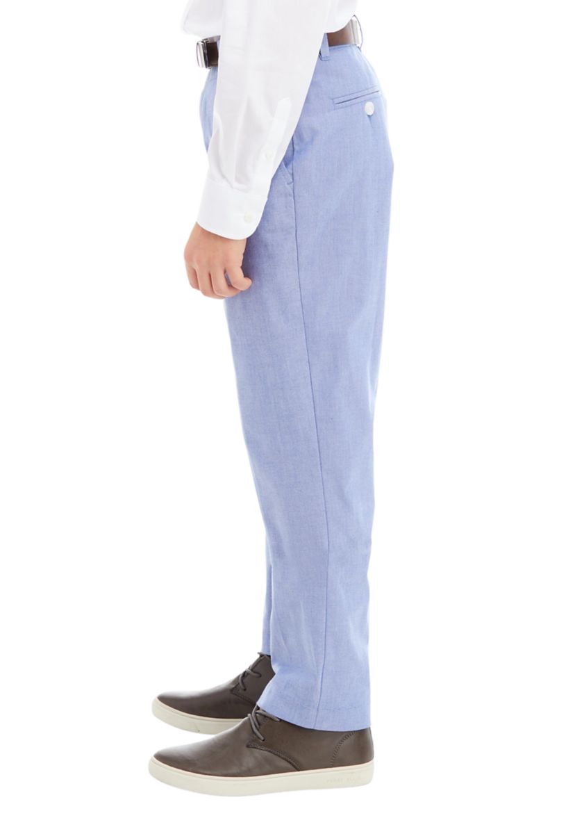 Boys 8-20 Stretch Blue Oxford Pants