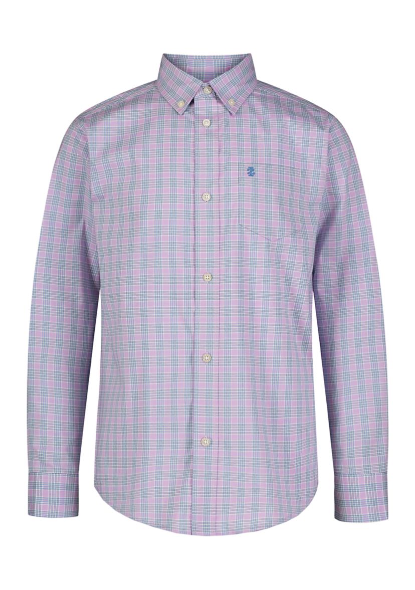 Boys 8-20 Long Sleeve Stretch Summer Breeze Plaid Shirt