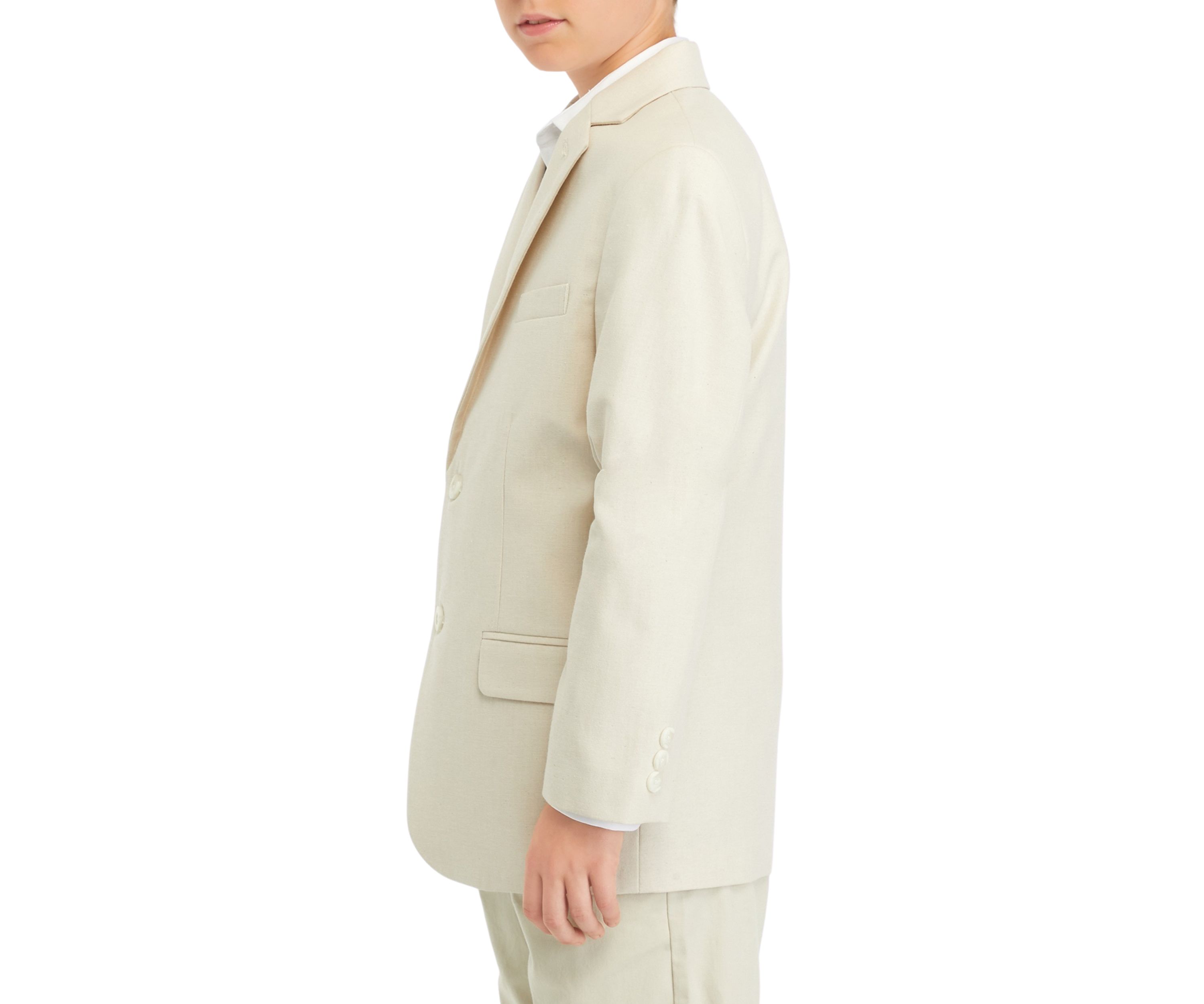 Boys 8-20 Natural Linen Look Jacket 
