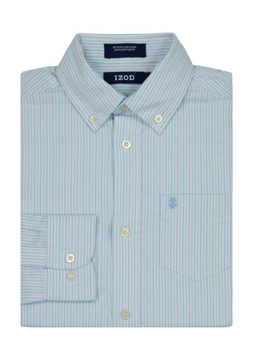 Boys 8-20 Long Sleeve Aruba Stripe Oxford Shirt