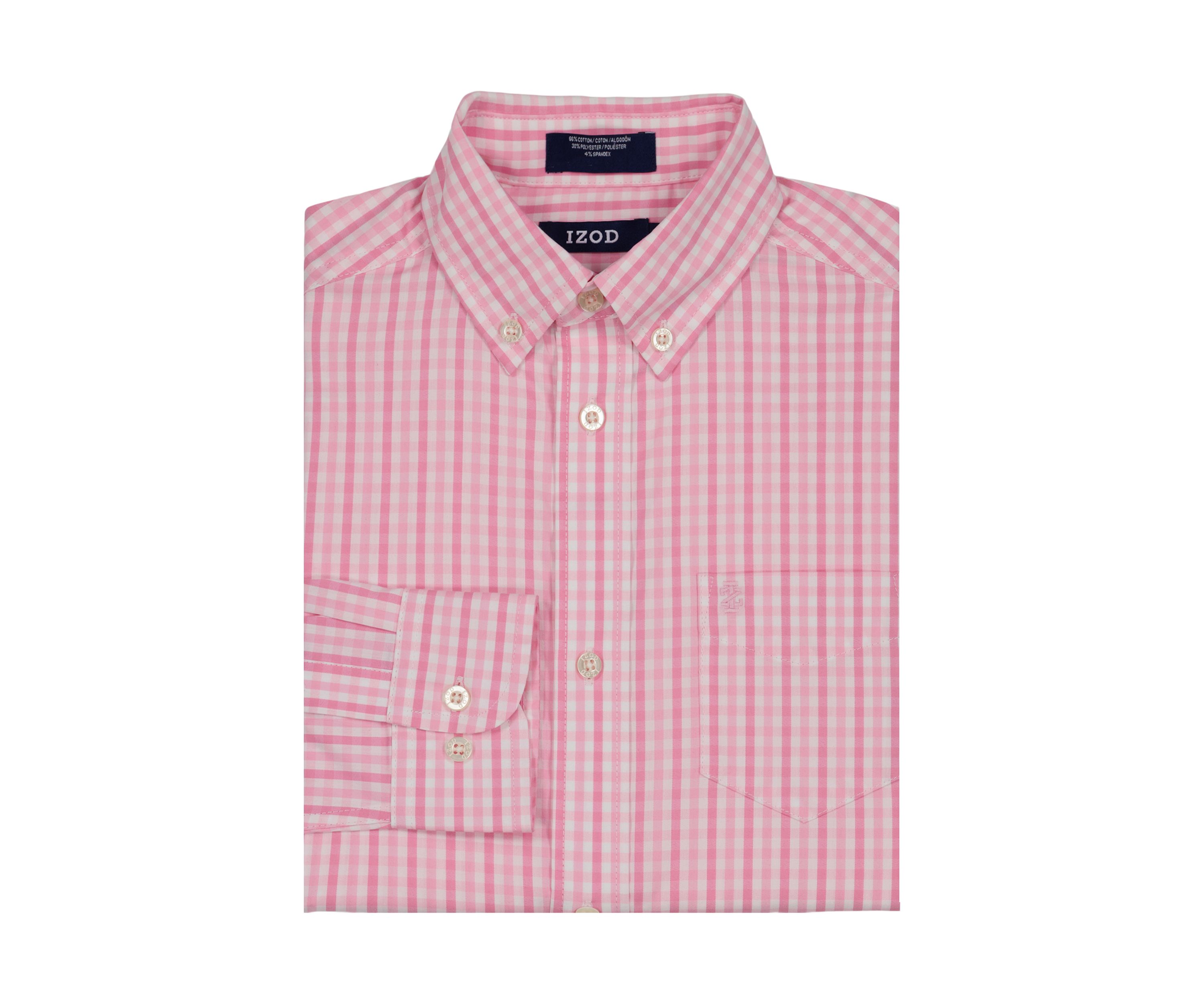 Boys Husky Long Sleeve Stretch La Jolla Plaid Shirt