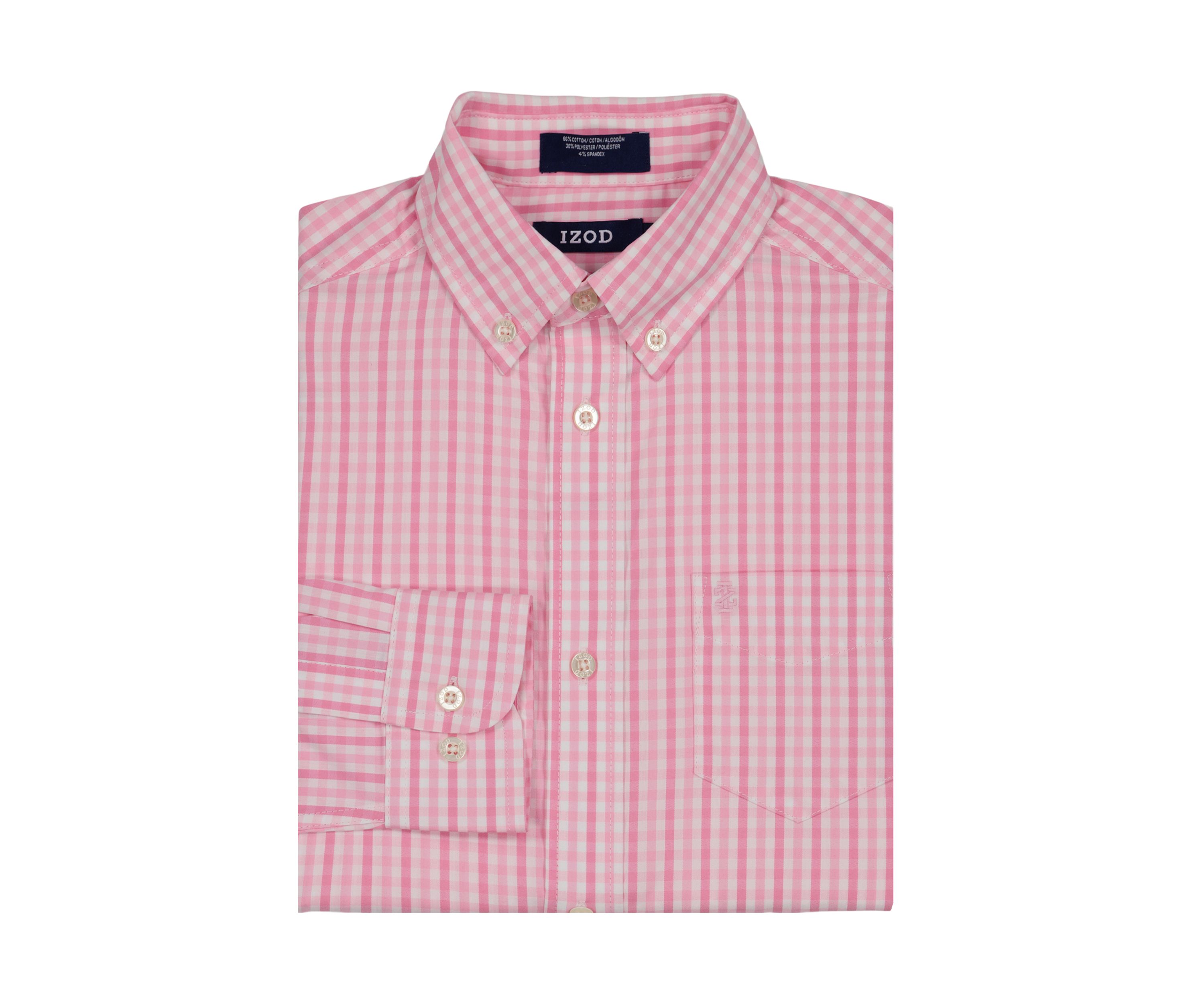 Boys 8-20 Long Sleeve Stretch La Jolla Gingham Shirt