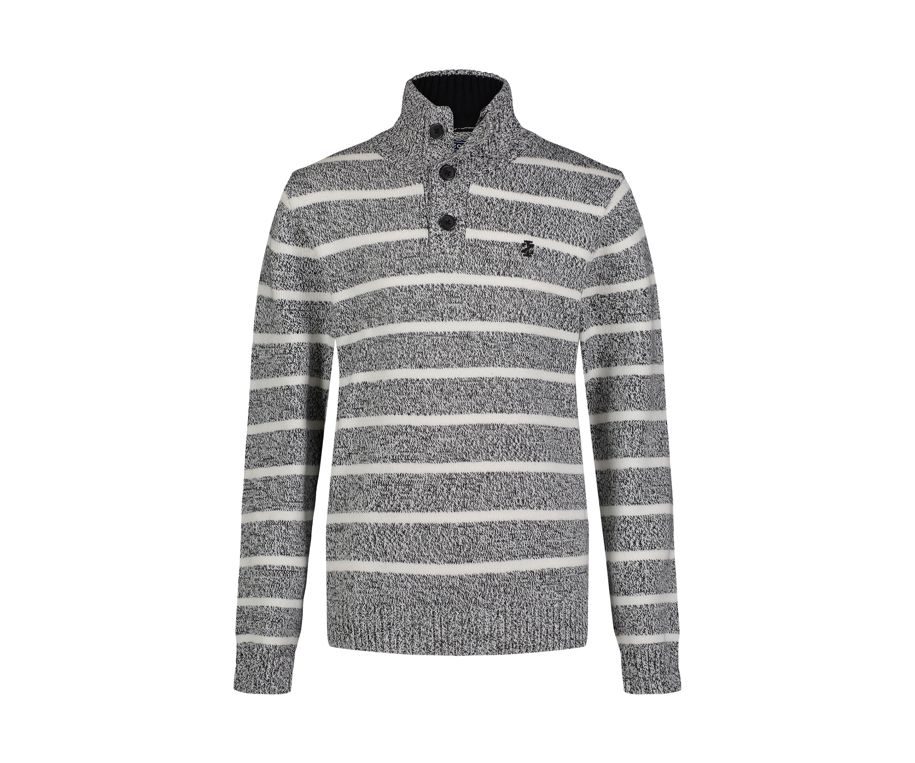 Boys 8-20 Marled Stripe 1/4 Button Sweater