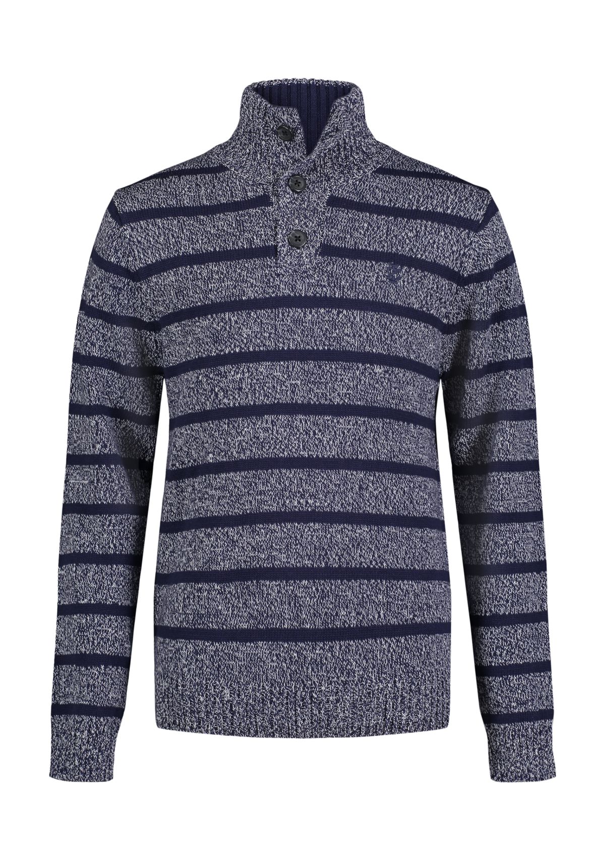 Boys 8-20 Marled Stripe 1/4 Button Sweater