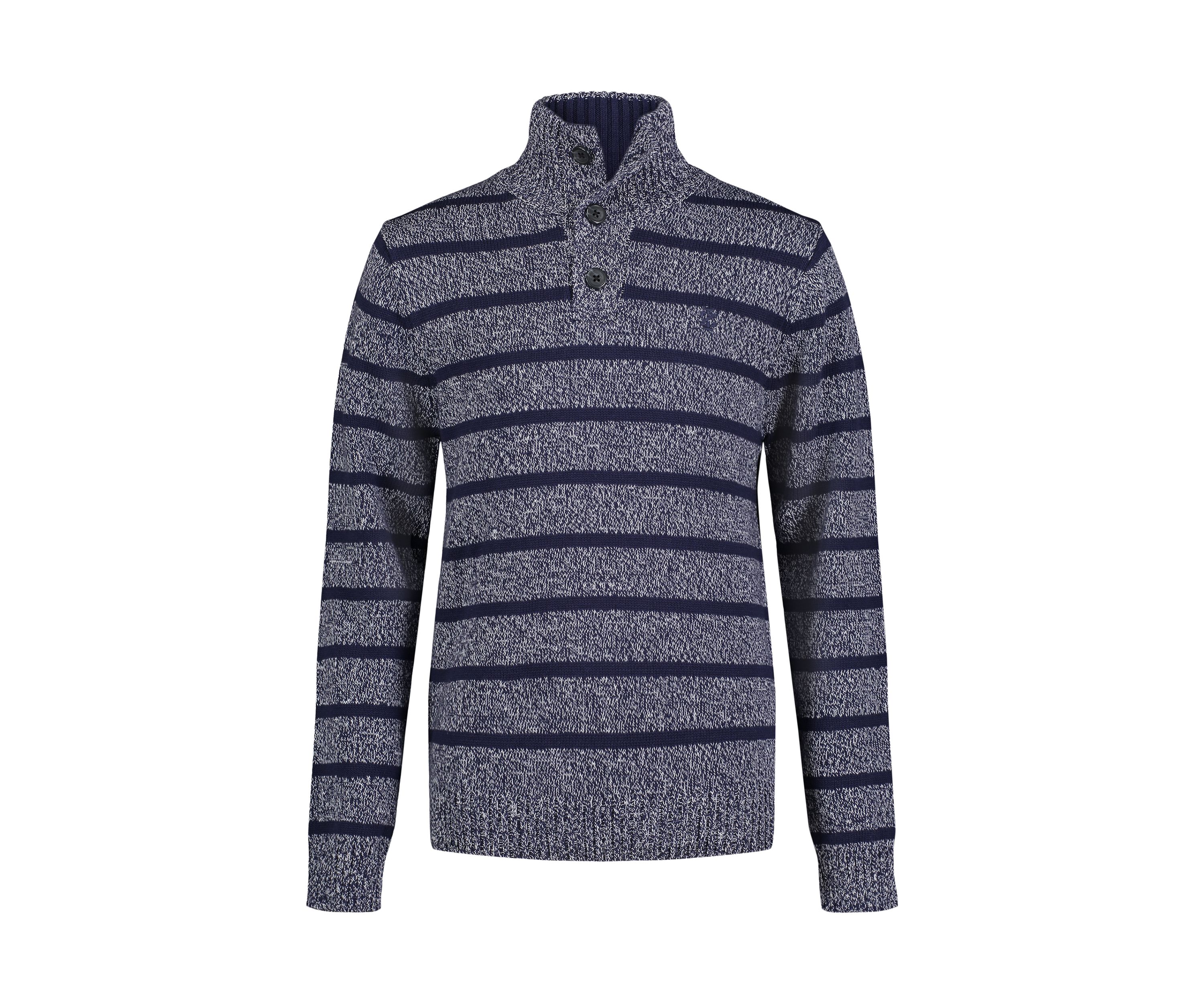 Boys 8-20 Marled Stripe 1/4 Button Sweater