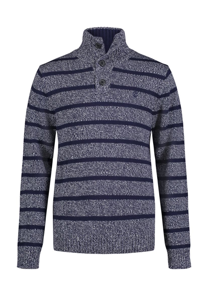 Boys 8-20 Marled Stripe 1/4 Button Sweater