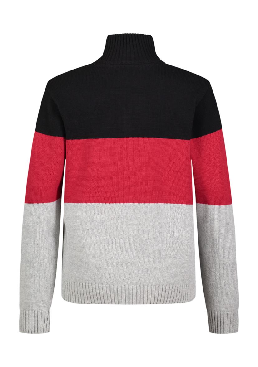 Boys 8-20 1/4 Zip Color Blocked Long Sleeve Sweater