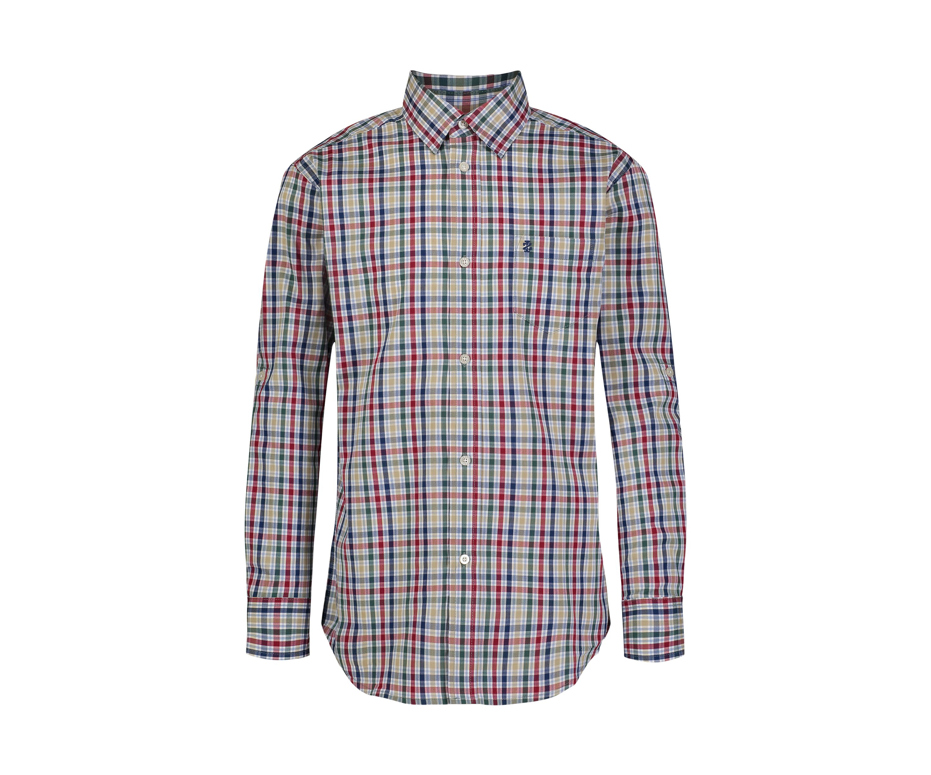 Boys 8-20 Long Sleeve Yarn Dyed Stretch Ithaca Plaid Shirt