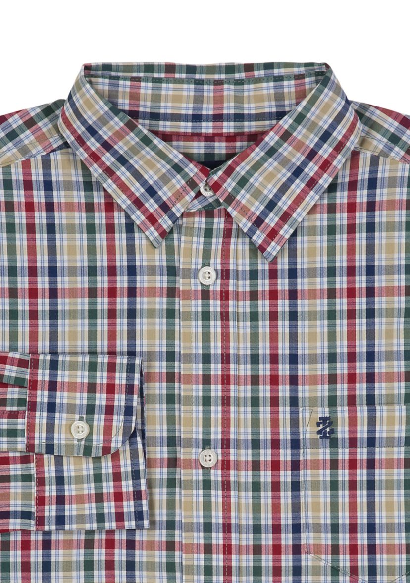 Boys 8-20 Long Sleeve Yarn Dyed Stretch Ithaca Plaid Shirt