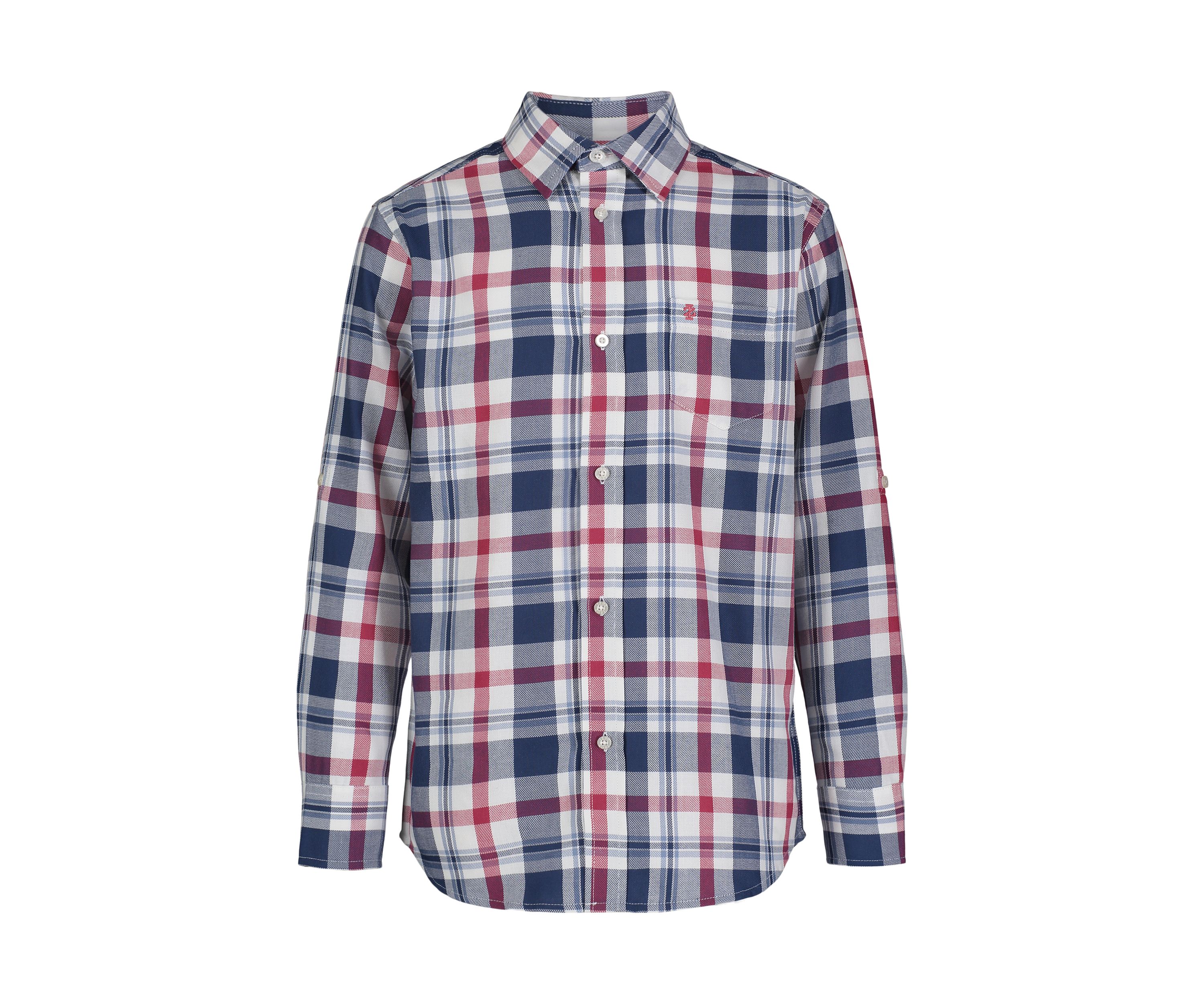 Boys 8-20 Long Sleeve Seneca Twill Plaid Button Up Stretch Shirt 