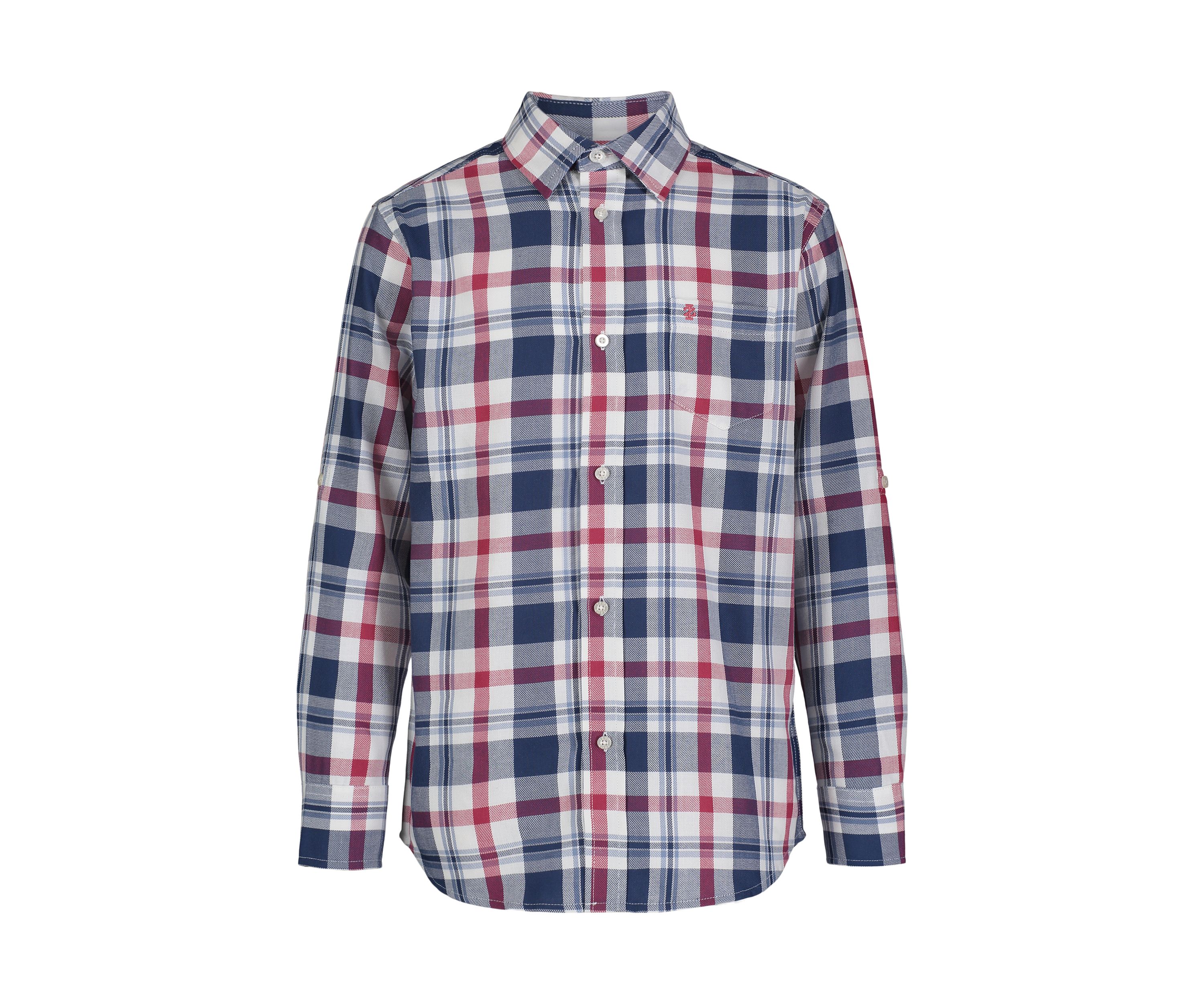 Boys 8-20 Long Sleeve Yarn Dyed Seneca Twill Plaid Shirt