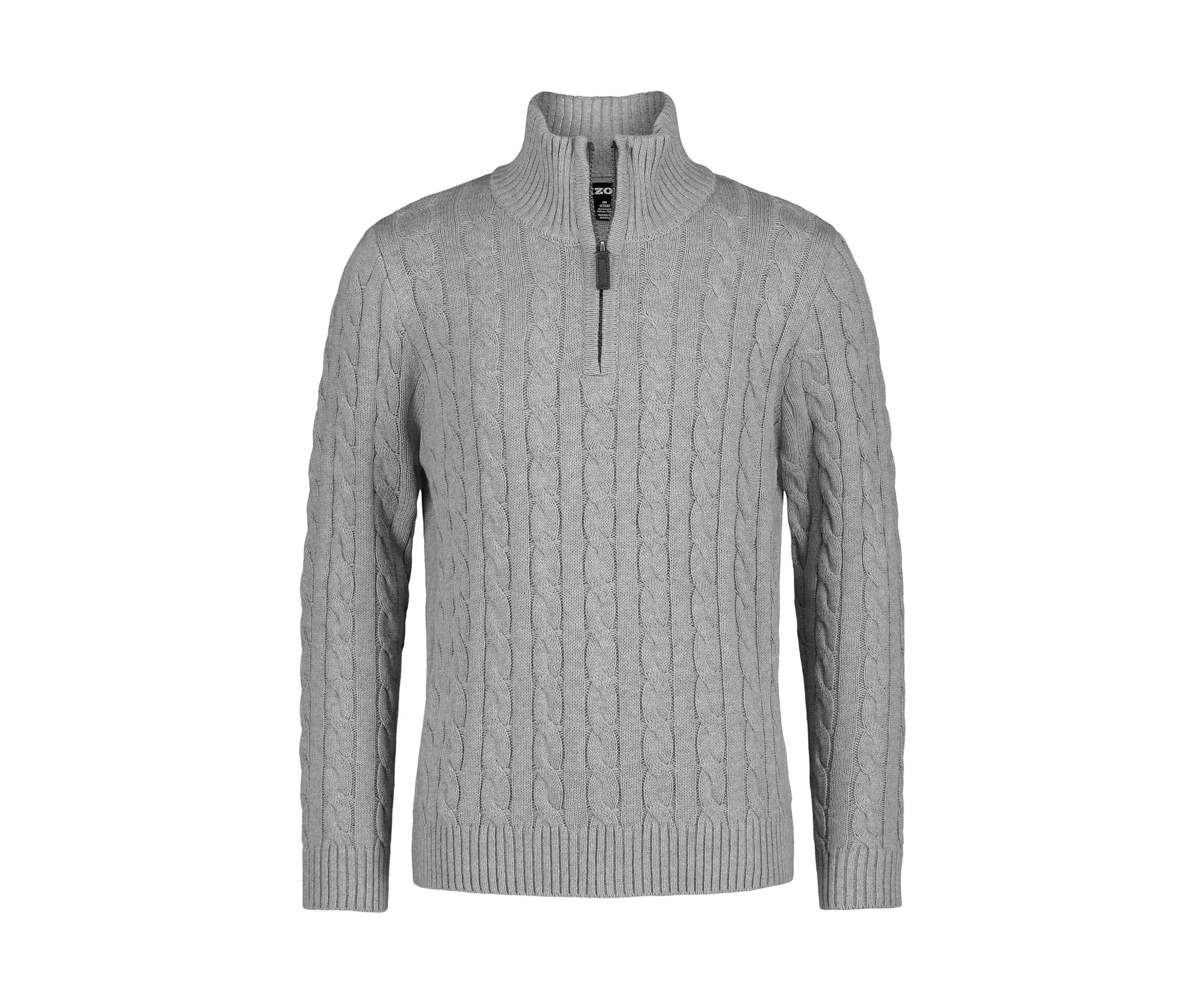 Boys 8-20 Solid Cable Knit 1/4 Zip Sweater