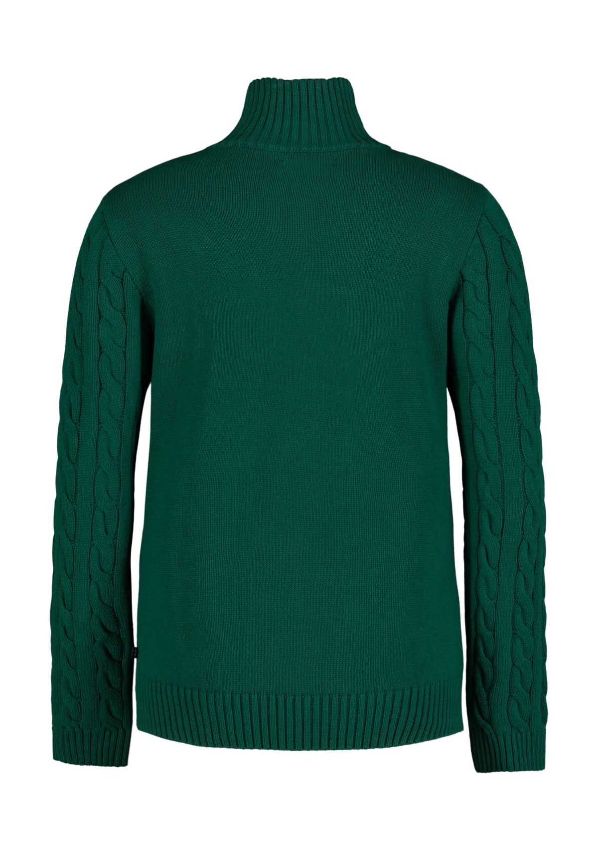 Boys 8-20 Solid Cable 1/4 Zip Sweater