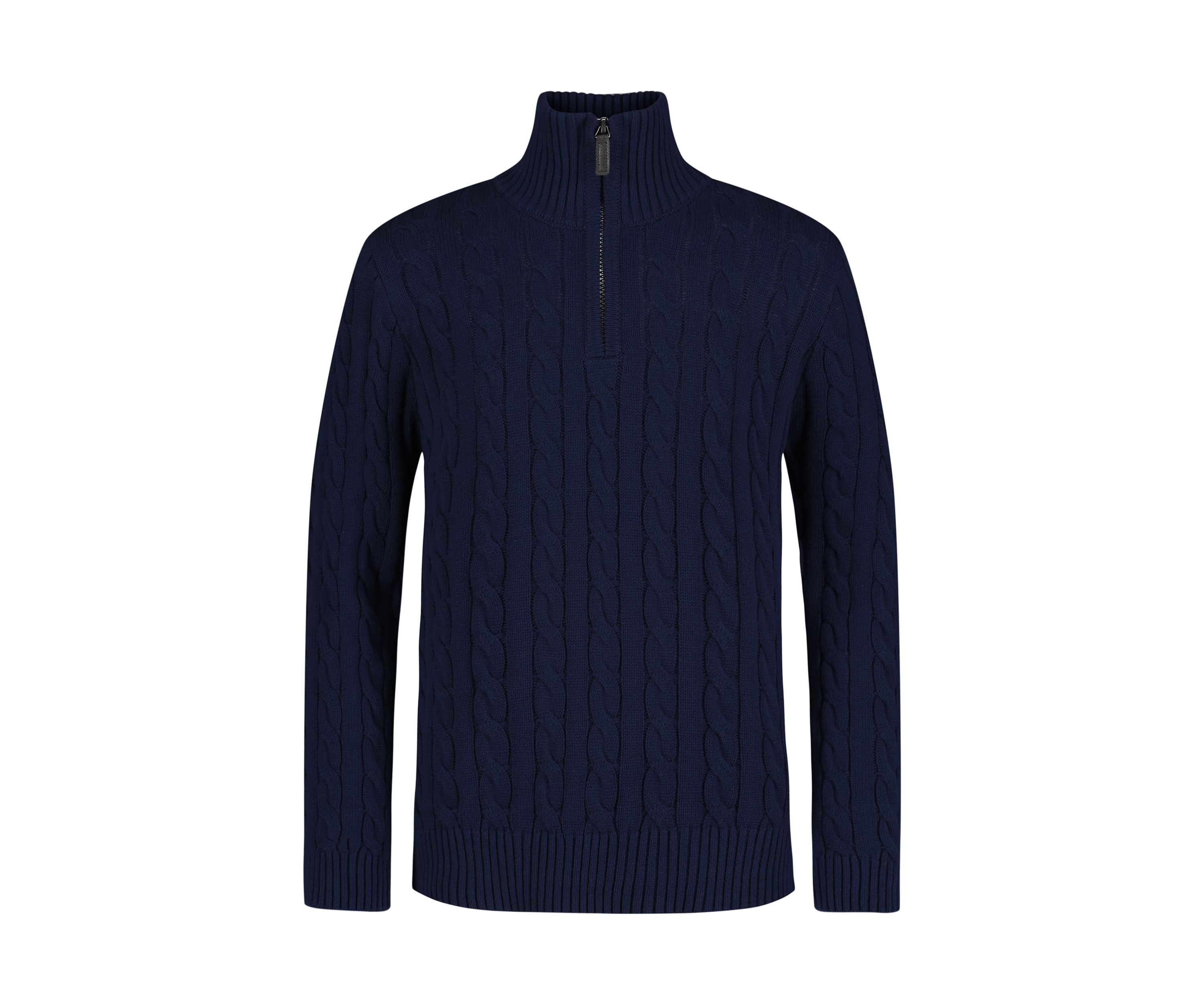 Boys 8-20 Solid Cable Quarter Zip Sweater